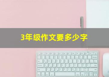 3年级作文要多少字