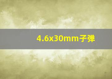 4.6x30mm子弹