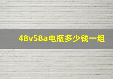 48v58a电瓶多少钱一组