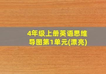 4年级上册英语思维导图第1单元(漂亮)