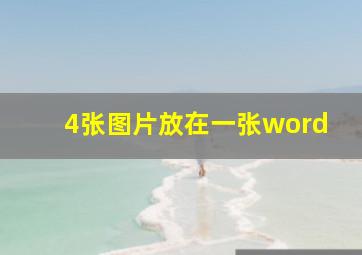 4张图片放在一张word