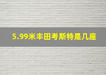 5.99米丰田考斯特是几座