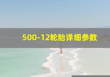 500-12轮胎详细参数