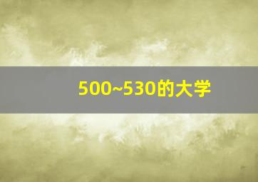 500~530的大学