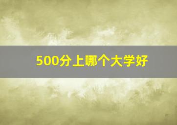 500分上哪个大学好