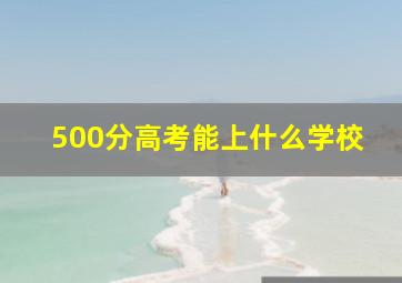 500分高考能上什么学校