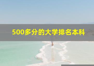 500多分的大学排名本科