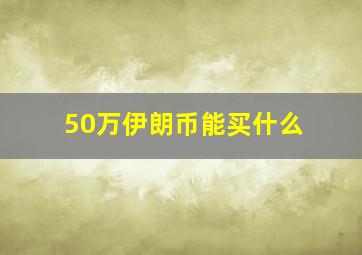 50万伊朗币能买什么