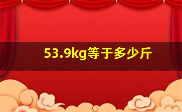 53.9kg等于多少斤