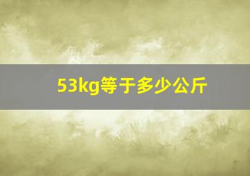 53kg等于多少公斤