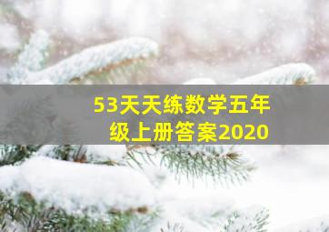 53天天练数学五年级上册答案2020