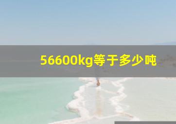 56600kg等于多少吨