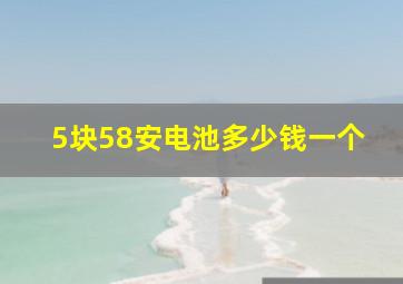 5块58安电池多少钱一个