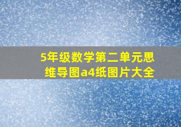 5年级数学第二单元思维导图a4纸图片大全