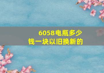 6058电瓶多少钱一块以旧换新的