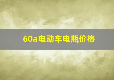 60a电动车电瓶价格