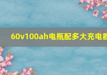 60v100ah电瓶配多大充电器