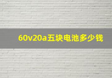 60v20a五块电池多少钱