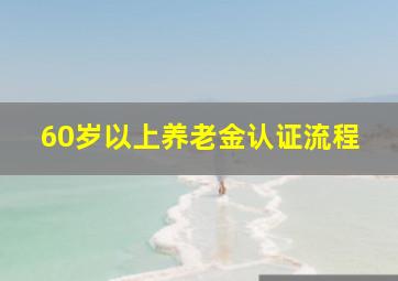 60岁以上养老金认证流程