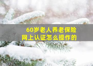 60岁老人养老保险网上认证怎么操作的