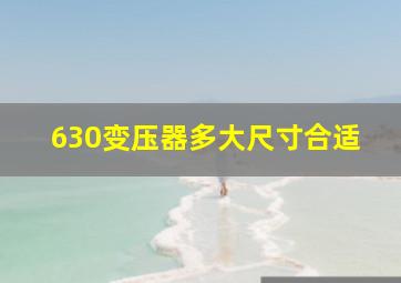 630变压器多大尺寸合适