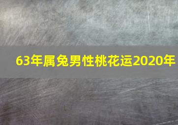 63年属兔男性桃花运2020年