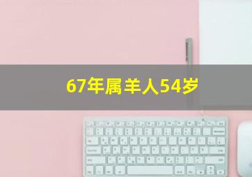 67年属羊人54岁