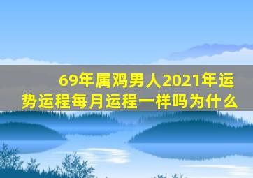 69年属鸡男人2021年运势运程每月运程一样吗为什么