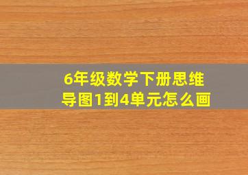 6年级数学下册思维导图1到4单元怎么画