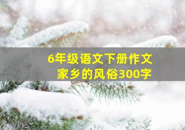 6年级语文下册作文家乡的风俗300字