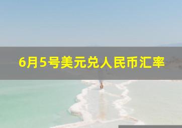 6月5号美元兑人民币汇率