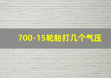 700-15轮胎打几个气压