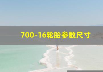 700-16轮胎参数尺寸