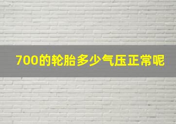 700的轮胎多少气压正常呢