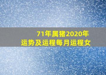 71年属猪2020年运势及运程每月运程女