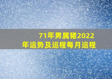 71年男属猪2022年运势及运程每月运程