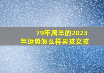 79年属羊的2023年运势怎么样男孩女孩