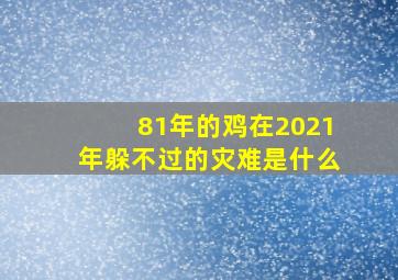 81年的鸡在2021年躲不过的灾难是什么