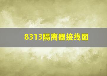 8313隔离器接线图