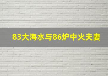 83大海水与86炉中火夫妻