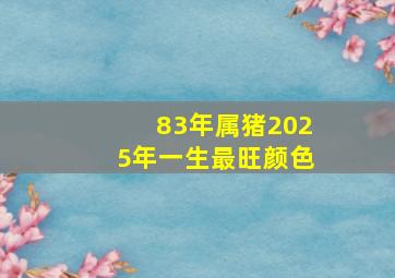 83年属猪2025年一生最旺颜色