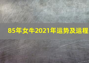 85年女牛2021年运势及运程