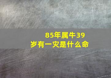 85年属牛39岁有一灾是什么命