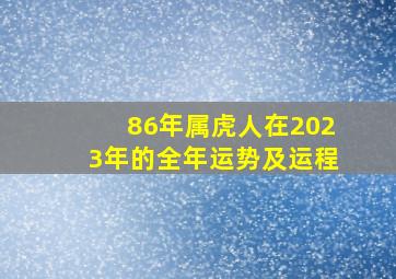 86年属虎人在2023年的全年运势及运程