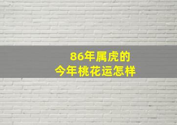 86年属虎的今年桃花运怎样