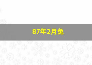 87年2月兔