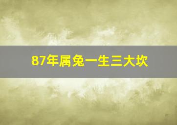 87年属兔一生三大坎