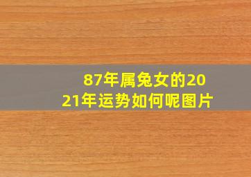 87年属兔女的2021年运势如何呢图片