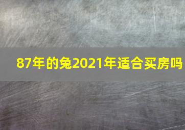 87年的兔2021年适合买房吗