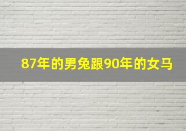 87年的男兔跟90年的女马